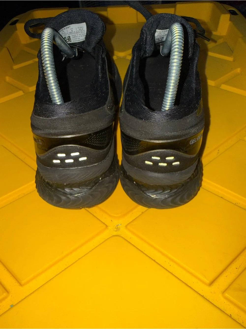Asics Black Women's Running Sneakers with Silver Accents - Picture 4 of 7